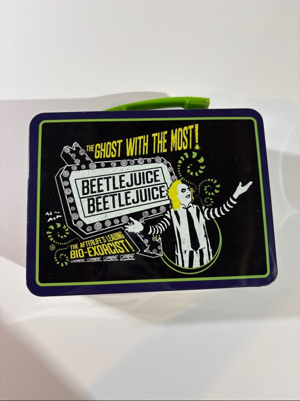 Beetlejuice Metal Lunchbox — Black & Neon Green